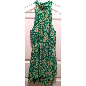 BEAUTIFUL Sienna Sky Floral Mini Halter Dress Size Large 🤍